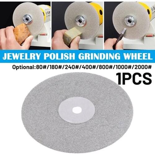 1Pc 100mm 80-2000# Diamond Coated Grinding Wheel Disc Lapping Flat Lap Polishing Grind Wheel For Jewelry Glass Rock