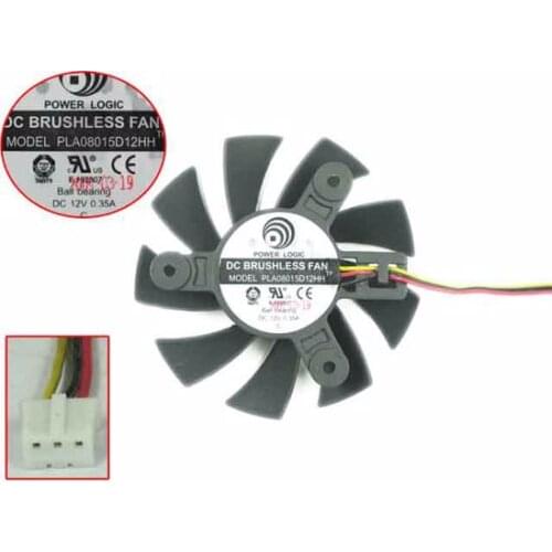 Power Logic PLA08015D12HH DC 12V 0.35A Dia 80x15mm 3-wire Server Frameless Cooling Fan