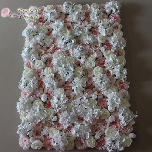 3D Artificial Flower Wall Silk Rose and Hydrangea for Wedding and Party Backdrop Decoration