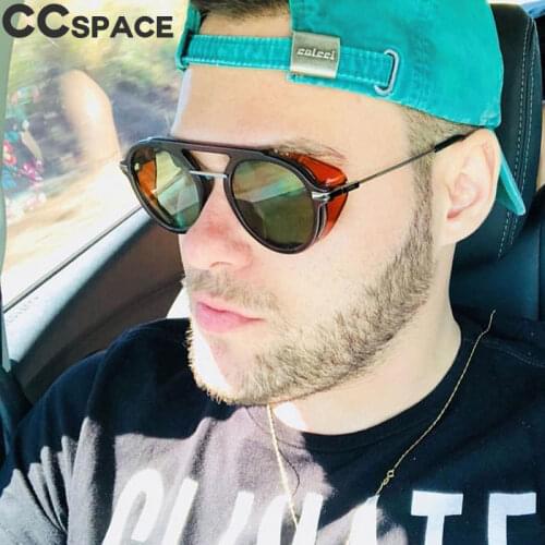 45657 Steam Punk Goggle Sunglasses Men Women Retro Shades UV400 Vintage Glasses Oculos