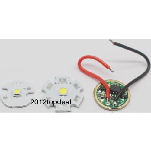 5set CREE 10W XPL XP-L V5 V6 Led Emitter Light WHITE Diode Chip 16MM 20MM Aluminum PCB+Input 16mm 3.7V LED driver