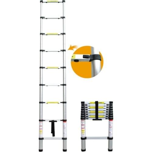 12.5Ft(3.8m) Aluminum Telescopic Ladders Thickening Aluminium Alloy Herringbone Ladder Portable Household Telescopic Ladders