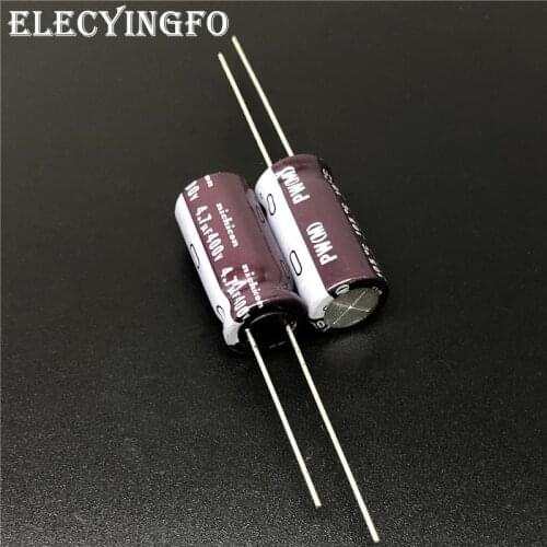 10pcs/100pcs 4.7uF 400V NICHICON PW Series 10x20mm Low Impedance Long Life 400V4.7uF Aluminum Electrolytic capacitor