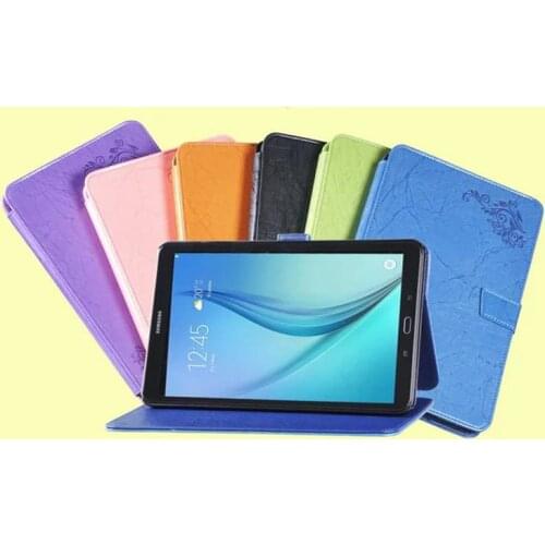 Print Flower Pattern PU Leather Tablet Case Cover with Card Holder For Samsung Galaxy Tab A A6 10.1 2016 T585 SM-T580 T580N