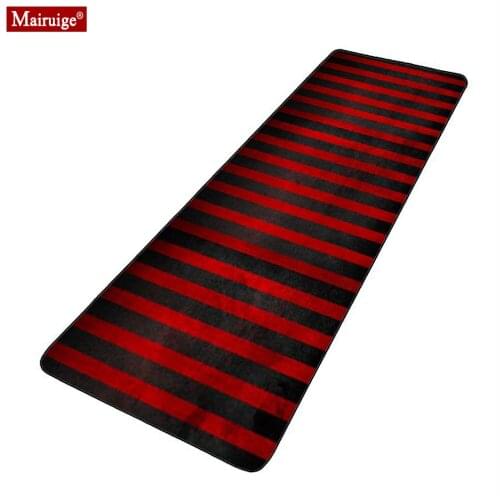 Simple Lines Black and Red Mouse Pad Gamer Desk Mat Computer PC Large Keyboard Pad Gaming MousePad 90x40cm for Laptop Table Pads