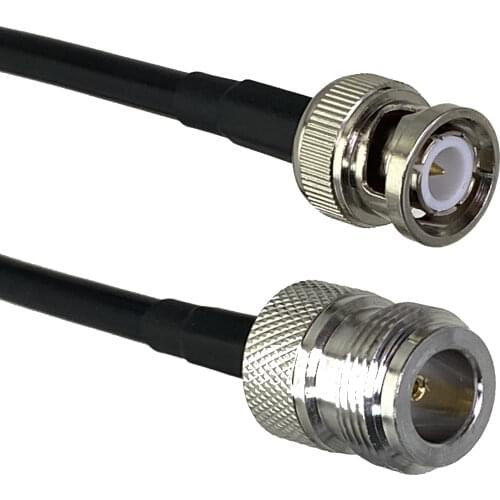 Cable BNC male plug to N female jack straight RG58 Jumper pigtail 4inch~20M