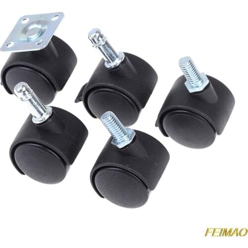 4Pcs 30mm Chair Wheel Furniture Caster Swivel Castor Brake Wheel Replace Hardware Trolley Silent Brake Protection