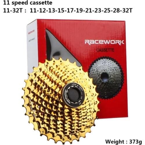 RACEWORK Road Bike Flywheel Highway Bicycle Freewheel Cassette 10 11 12 Speed 42 46 50 52T Gold Silver Big Teeth Cycling Parts