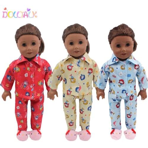 Doll Talk 6 Colors Animal Doll Pajamas 18-inch American Mermaid Girl Clothes For Cute Baby Toy Dolls Clothes For BJD Doll