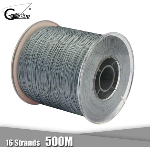 500M PE Braided Wire Fishing Line 16 Strands Japan Strong Multifilament Fiber Fishing Line 0.29mm-1.2mm 60LB-310LB