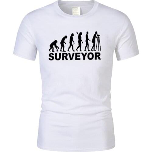 Summer Harajuku T Shirt Evolution Surveyor T-Shirt Man O-Neck Short Sleeve Fashion Tee Shirt Fun Cotton Casual Graphic TShirt