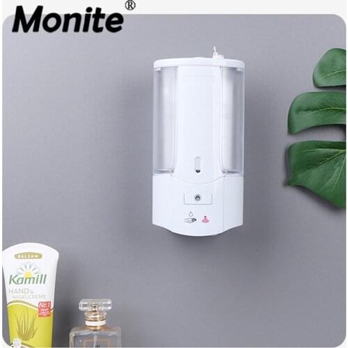 Monite Automatic Sensor Soap Dispenser Stainless Steel Free Touch Sanitizer Dispenser for Kitchen/Bathroom Liquid Soap Dispenser