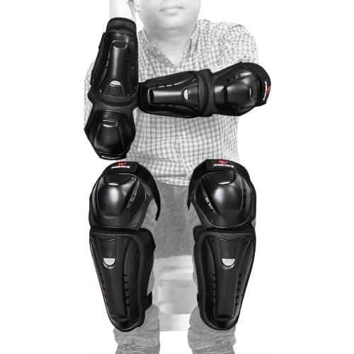 WOSAWE Adult MTB Motorcycle Knee Pads Motocross Elbow Protection Guard Body Protector Protective Gear Motorbike Riding Set Kit