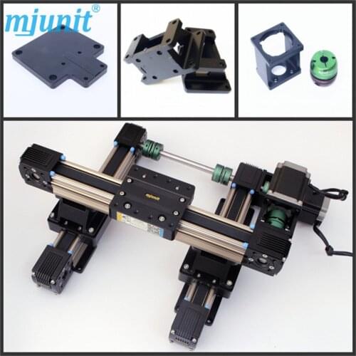 "three-axis" or "X-Y-Z" stage linear stages belt drive linear rail guideways Slides