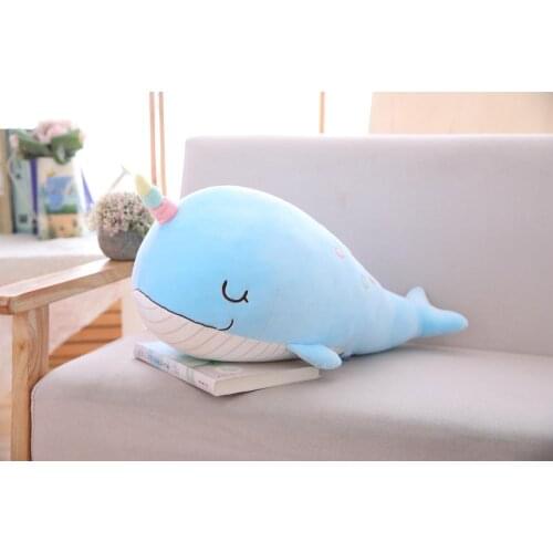 2019 New 60cm Cute Whale Plush Toy Animal Babies Toys Send Children Gifts Fill Dolls Christmas Gifts Home Furnishing Supplies