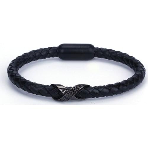 2018 New Arrival Genuine Leather Bracelets for Men Women Stainless Steel Accessories 12 Colors Chosen Hot Sale Unisex Jewelry