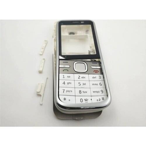 Original Front Middle Frame Back cover Battery Cover For Nokia C5 C5-00 Full Housing Cover Case With English Or Arabic Keypad