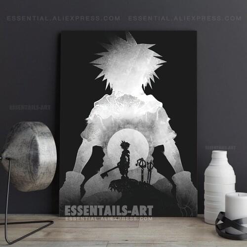 Kingdom Hearts Sora Keyblade Anime Poster Canvas Wall Art Painting Decor Pictures Bedroom Living Room Home Decoration Prints