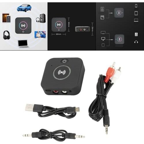 Bluetooth 5.0 Transmitter Receiver Aux Adapter for Home Stereo Music System for PC TV Tablet Speaker Home Car Sound System
