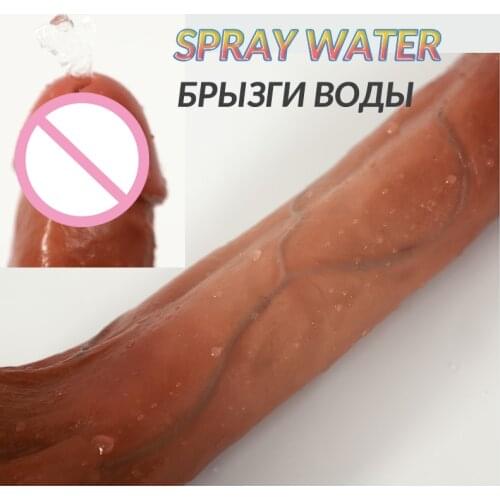 Ejaculation Spray Water Realistic Dildos Simulation Penis for Anal Sex Toys Fake Dick Female Lesbian G Spot Masturbation Tool