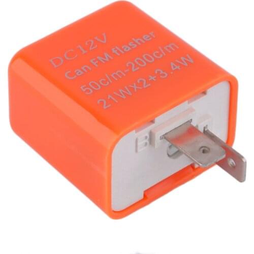 2 Pins 50C/m-200C/m Motor LED Flasher Relay Fix 12V Flash Speed Adjustable Motorcycle Turn Light Signal Indicator Resistor