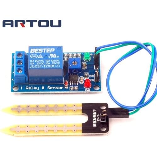 DC 12V soil moisture sensor relay control module Automatic watering of the humidity starting switch