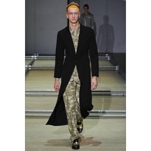 S-6XL!!Spring and autumn mens clothing plus size fashion long paragraph ultra slim casual trench ultra-thin one button