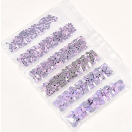 Mixed size Glass Strass Crystal SS6-20 A4 Hot Fix Rhinestone Six-pack 1368 pcs стразы For Wedding Dress DIY Design A96