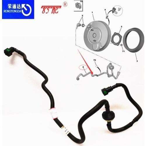 Brake vacuum tube 9684704180 For Citroen Berlingo/DS5 For Peugeot 3008/4008/PARTNER Brake line pipe hose