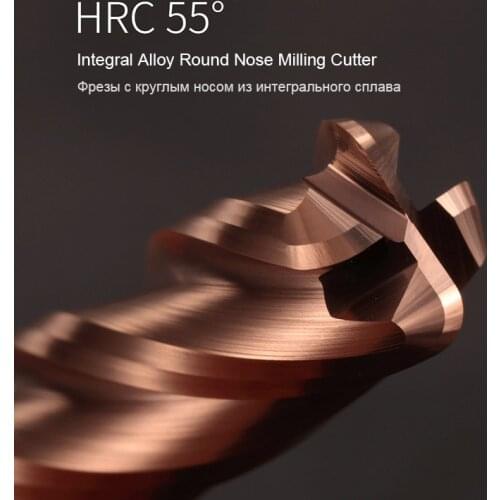 R0.2 R0.5 R1 Corner Tungsten Carbide End Mill For Steel CNC Ball Nose Milling Cutter Tool Cutters Metal Router Bit 6mm 8mm 4mm