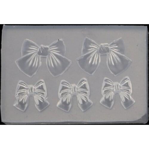 F3MD Nails Decoration Crystal Epoxy Resin Mold Mini Bowknot Silicone Mould DIY Crafts Ornaments Jewelry Casting Tool