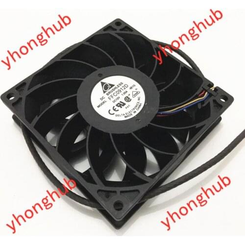 Delta Electronics FFC0912D 5E1G DC 12V 1.05A 90x90x25mm Server Cooling Fan