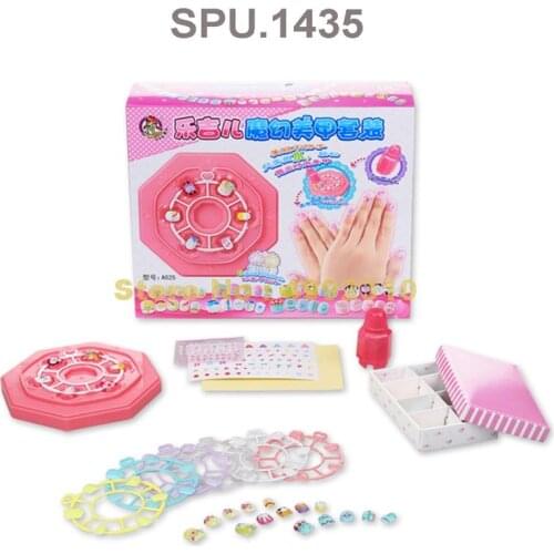 Magic 72 Stickers Nail Make Up Girl Nail Diy Kids Children Set Pretend Play House Toy