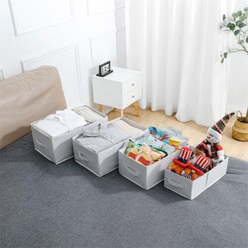 Cloth Art Without Lid Desktop Finishing Storage Box Sundries Snack Storage Box Foldable Drawer Type Underwear Socks Storage Box