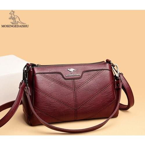 Pure Color Designer High Quality PU Leather Ladies Shoulder Bag 2021 New Women Messenger Bags Fashion Letter Design Womens Bags