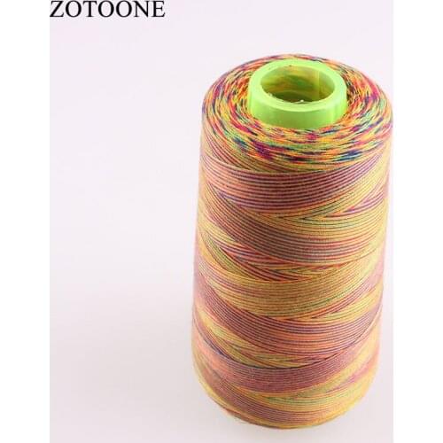 ZOTOONE 3000 Yards/Spool Leather Sewing Thread Set Colorful 40S/2 Industrial Polyester Threads for Sewing Machines Accessories C