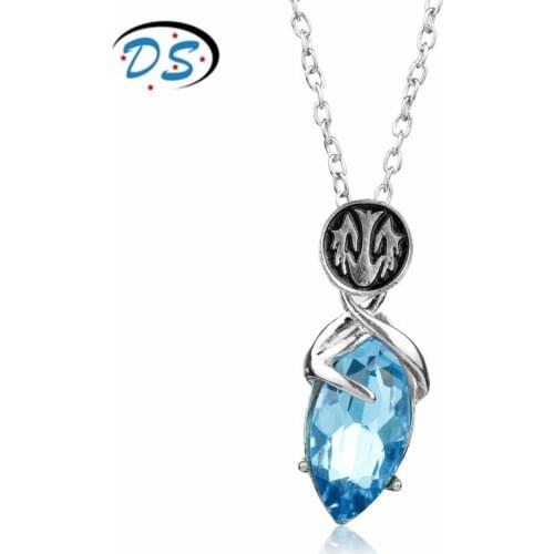 Dongsheng jewelry Women Necklace 2017 Trendy Long Charms Pendants Crystal Bohemia Choker Necklaces in Wedding Jewellery