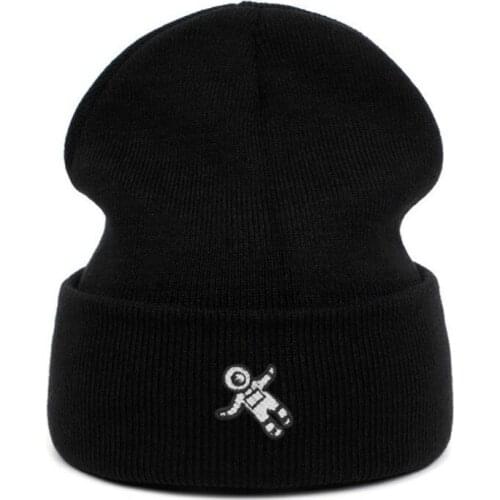 Astronaut winter hat outdoor sports men knitted hat earflap warm hip hop skullies beanie casual women ski cap dropshipping