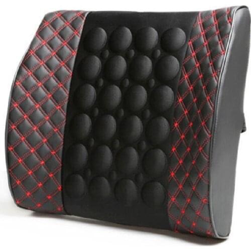 Car Electric Massage lumbar Support Pillow Seat Back Pillow for Mini Porsche Volkswagen Skoda Jaguar Land Rover Range Rover