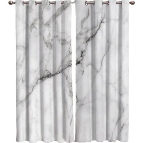 White Marble Crackle Room Curtains Window Window Curtains Curtains Indoor Fabric Swag Curtain Panels With Grommets Window