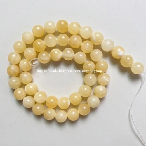 Free Shipping Natural Stone Yellow Jaspers Round Loose Beads 15" Strand Pick Size for handmade Jewelry Making