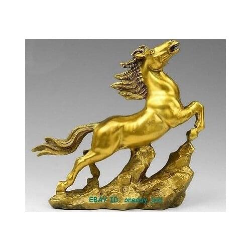 Large brass Small Nice Bronze brass Wild Horse Statue Figure 6"H Decoration 100% Brass Bronze