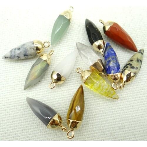 Hot Sale Natural Gem Stone Quartz Crystal aventurine Water Droplets Pendant For DIY Jewelry Making Necklace Earrings Gift 1pcs
