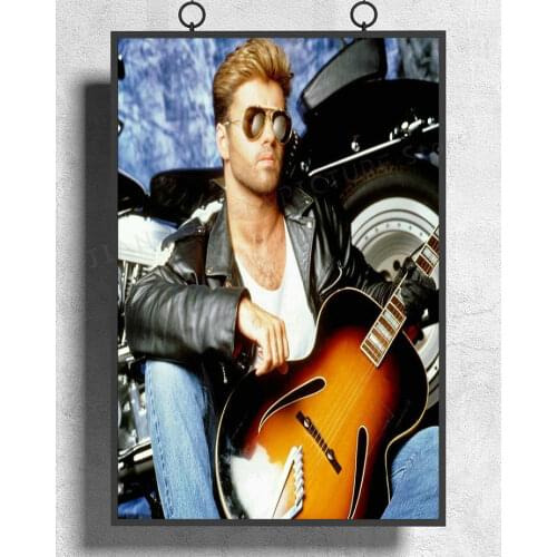 H128 George Michael English singer songwriter Wall Sticker Silk Poster Art Home Decoration