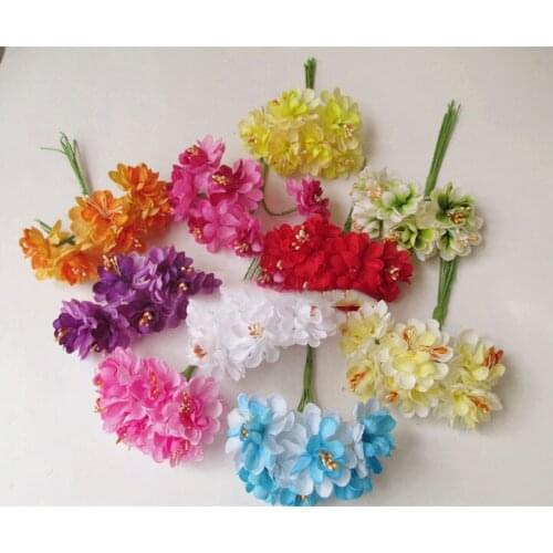Artificial flowers head simulation small wreath brooch bouquet DIY essential goods