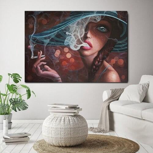 Abstract Smoking Sexy Nude Women Full Drill Square round 5d DIY Diamond Painting Embroidery Rhinestone puzzles mosaic landscape