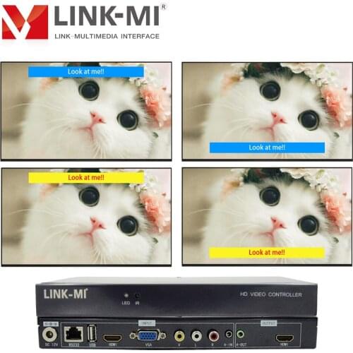 LINK-MI WPS41 HD Caption Adder VGA HDMI USB CVBS Audio Input Video Processor Multi-function switcher Caption Adder