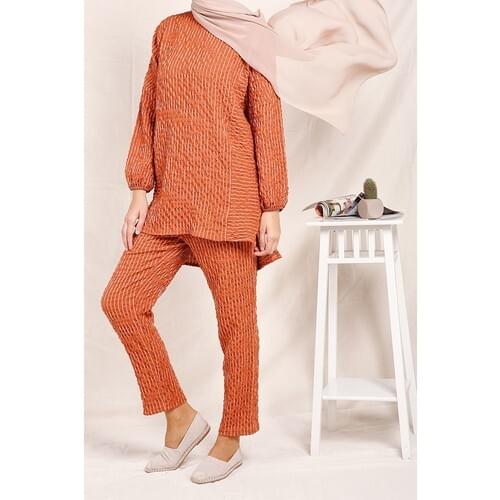 Muslim Women 'S Striped Trousers Dual Suit