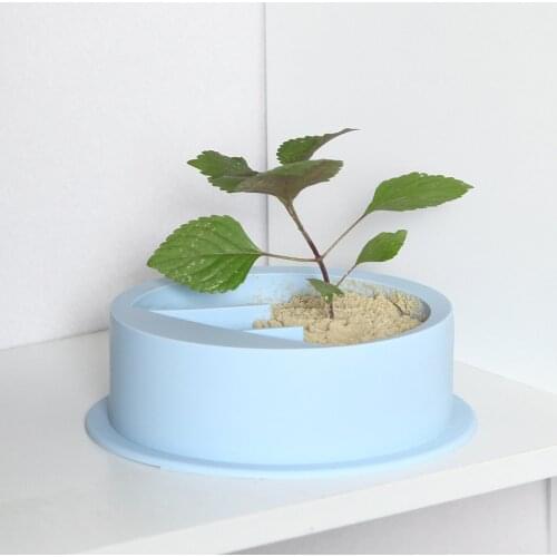 New Silicone Mold Terrace Shape Concrete Fleshy Flower Pot Candlestick Mold Ceramic Clay Handmade 3D DIY Crafts Ceramic Mold