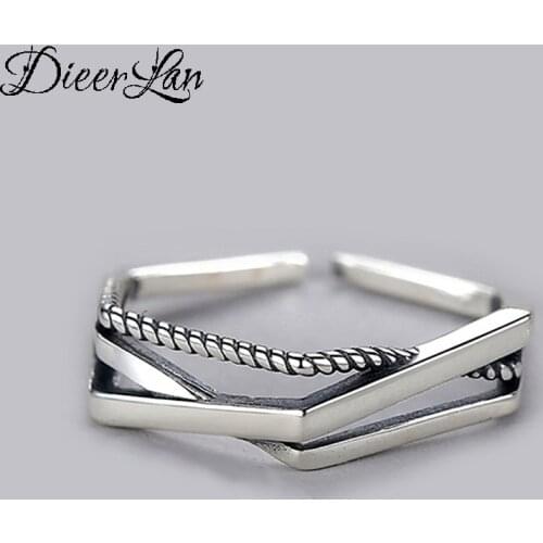 New 100% Real 925 Sterling Silver Hexagon Rings For Women Big Finger Rings For Unisex Jewelry Men